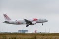 Tunisair Airbus A320-214 - 1700 landing Royalty Free Stock Photo