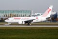 Tunisair passenger plane at airport. Schedule flight travel. Aviation and aircraft. Air transport. Global international