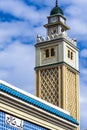 Tunisia. Cap Bon. Nabeul. Minaret of the mosque