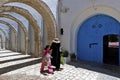 Tunisia. Djerba. Houmt Souk. People walking at the Medina Royalty Free Stock Photo