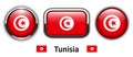 Tunisia flag buttons