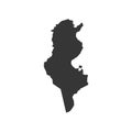 Tunisia map silhouette