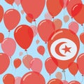 Tunisia National Day Flat Seamless Pattern.