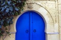 Tunisie. Sidi Bou Said. A Typical Traditional blue door