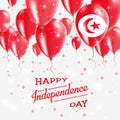 Tunisia Vector Patriotic Poster. Independence Day. Royalty Free Stock Photo