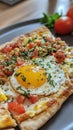 Tunisian brik with egg and tuna. Royalty Free Stock Photo