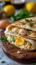 Tunisian brik with egg and tuna. Royalty Free Stock Photo