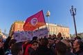 Tunisian demonrstrators in Nice, France