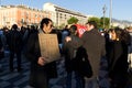 Tunisian demonrstrators in Nice, France