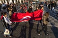 Tunisian demonrstrators in Nice, France