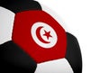 Tunisian Flag - Football Royalty Free Stock Photo