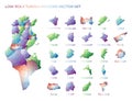 Tunisian low poly regions.