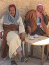 Tunisian men drinking coffee