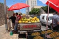 Tunisian people in old east market in Medina quarter in Sousse,