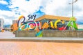 Tunja city Boyaca region of Colombia colored sign