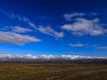 Tunka valley and photograph the sno w-capped mountains of Eastern Sayan on a Sunny winter day. Christmas holidays, winter travel