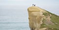 Tunnel Beach Sandstone cliffs at the beach near Dunedin, New Zealand.