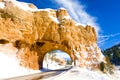 tunnel, Bryce Canyon National Park in winter, Utah, USA Royalty Free Stock Photo
