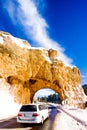 tunnel, Bryce Canyon National Park in winter, Utah, USA Royalty Free Stock Photo