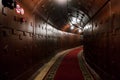Tunnel at Bunker-42, anti-nuclear underground facility built in 1956 as command post of strategic nuclear forces of Royalty Free Stock Photo