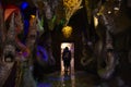 Tunnel cave underground for thai people travel visit and respect praying blessing holy worship mystical ancient naga or antique