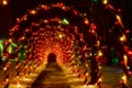 Tunnel of Christmas arches Royalty Free Stock Photo