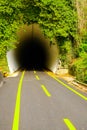 Tunnel on Ciclovia Alpe Adria Radweg bike lane Royalty Free Stock Photo