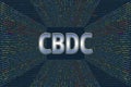 A tunnel from a computer program code. Central bank digital currency concept. Middle Source Software Source Code: CBDC Royalty Free Stock Photo