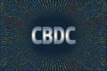 A tunnel from a computer program code. Central bank digital currency concept. Middle Source Software Source Code: CBDC Royalty Free Stock Photo