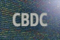 A tunnel from a computer program code. Central bank digital currency concept. Middle Source Software Source Code: CBDC Royalty Free Stock Photo