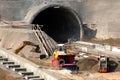 Tunnel construction site Royalty Free Stock Photo