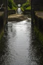 Tunnel of discharge of the lagoon of the Seven Cities in Azores