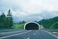 Tunnel on highway Royalty Free Stock Photo