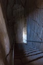 The tunnel leading to a secret entrance from the north-eastern entrance to the Nimrod Fortress located in Upper Galilee in norther Royalty Free Stock Photo