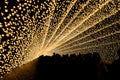 The tunnel of light in Nabana no Sato garden at night in winter, Japan Royalty Free Stock Photo