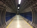 Tunnel in a London Underground station.