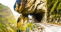 Tunnel road through mountain