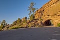 Tunnel through a rock cliff in Colorado Royalty Free Stock Photo