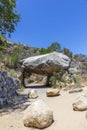 Tunnel rock at sequoia tree national park entrance three rivers Royalty Free Stock Photo