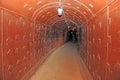 Tunnel in a secret underground bunker Royalty Free Stock Photo