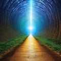 Tunnel of spirituality and religious inner holy spirit and eternal