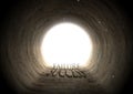 Tunnel Text and Shadow Concept Royalty Free Stock Photo