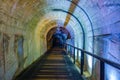 Tunnel to the elevator under Schlossberg in Graz,Styria...IMAGE Royalty Free Stock Photo