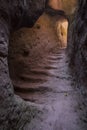 Tunnel under rock hewn church