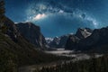 Tunnel view with no moon showing the milky way in February