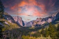 Summer sunrise at Yosemite National Park, California, United States Royalty Free Stock Photo