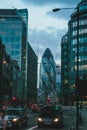 Tunnel View of 30 St Mary Axe at Twilight