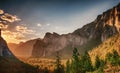 Sunrise from Tunnel view Yosemite National Park Royalty Free Stock Photo