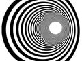 Tunnel vortex in concentric black and white stripes