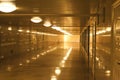 Tunnel walkway subway station corridor Royalty Free Stock Photo